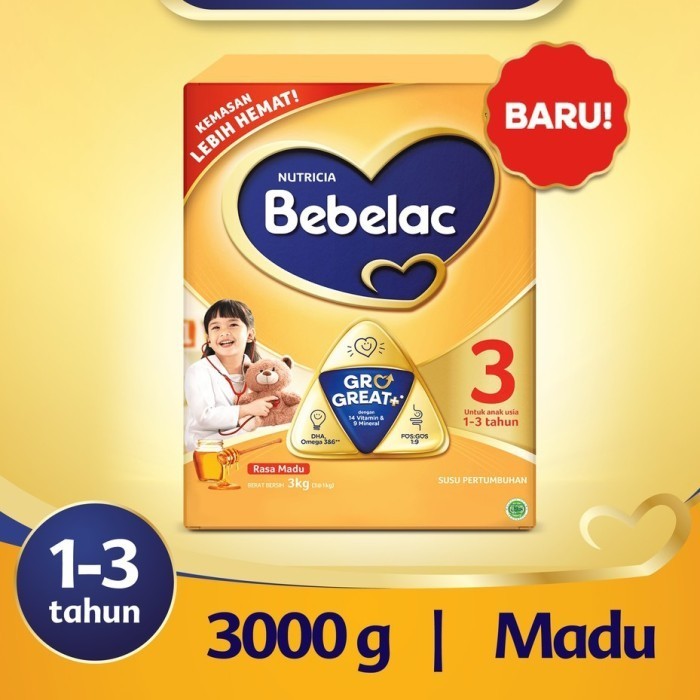 [COD] Bebelac 3 Madu 3000 Gr Diskon