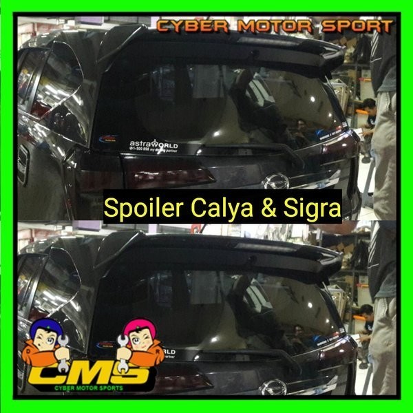 [Original] Spoiler Toyota Calya Dengan Lampu. Spoiler Mobil Calya Bahan Plastik. Terbatas