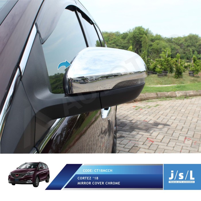 [Original] Jsl Cover Kaca Spion Wuling Cortez Krom Mirror Cover Chrome Terbaru