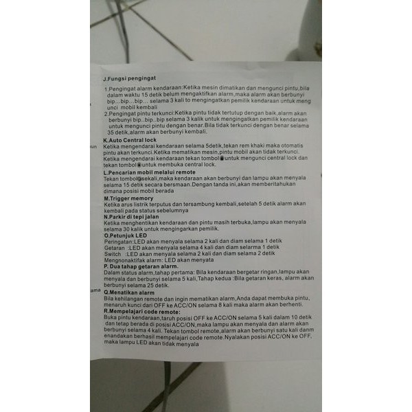 [Original] Alarm Mobil Model Remot Kunci Innova. Alarm Mobil Universal Model Diskon