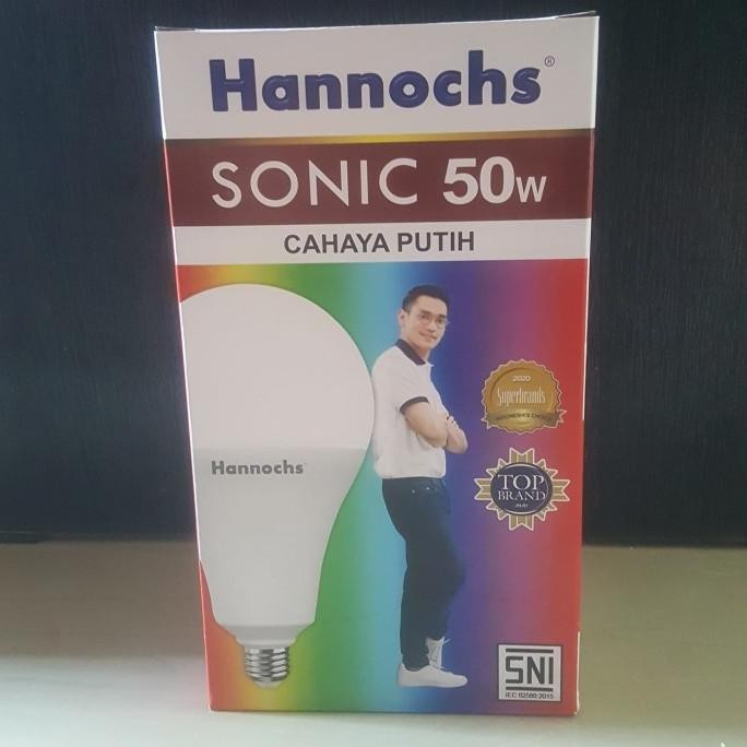 bohlam bola lampu led hannochs sonic 50 watt