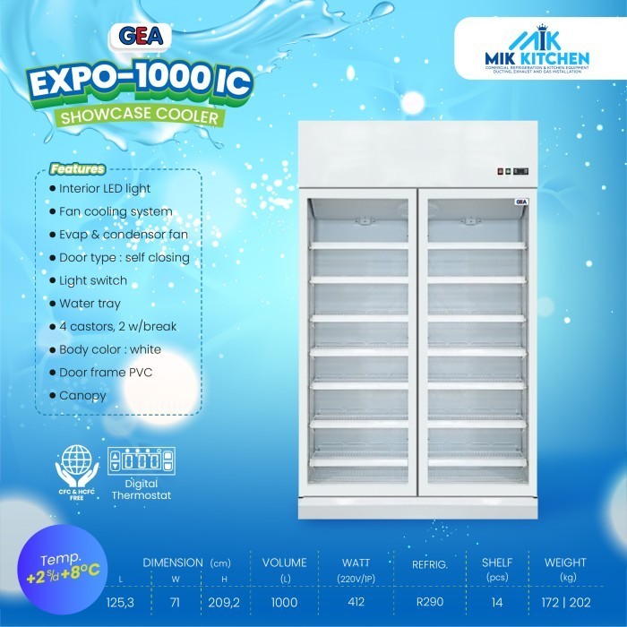 [Baru] Gea Display Showcase Cooler Expo-1000Ic / Expo 1000 Ic / Expo 1000Ic Diskon