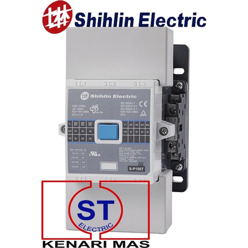 [New Ori] Kontaktor / Contactor Sp150T / S-P150T Shihlin Electric / Sp-150T 165A Terbaru