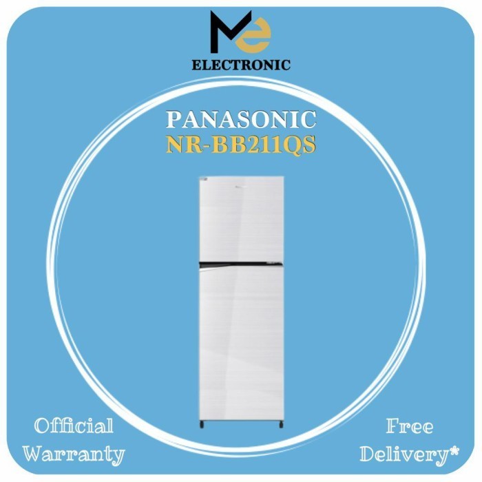 Panasonic NRBB211QS Kulkas 2 Pintu Inverter - Shining Silver
