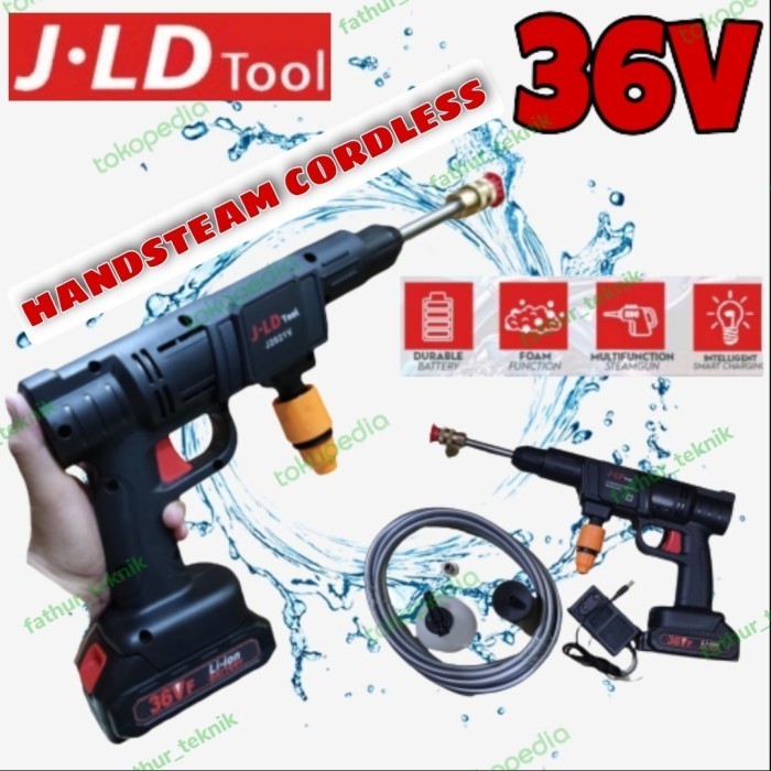 CORDLESS STEAM 36V MESIN JET CLEANER 36V JLD MESIN CUCI MOBIL