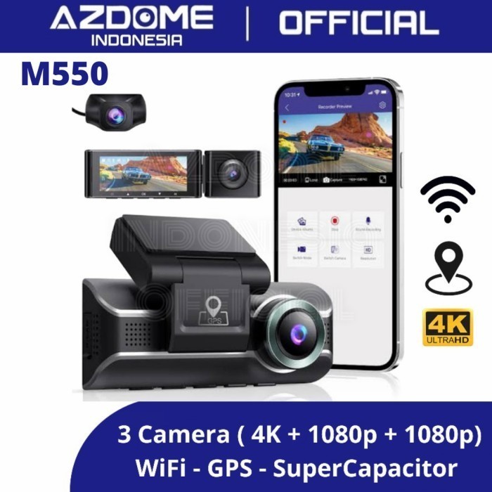 [Baru] Azdome M550 Dashcam Mobil Kamera 4K Limited