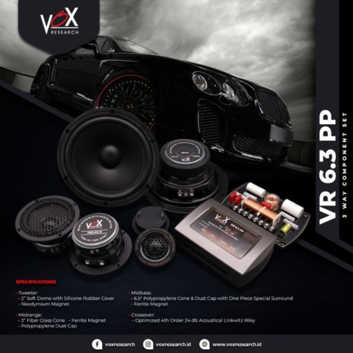[Baru] Speaker 3Way Vox Research Vr6.3Pp Vox 3 Way Vr 6.3 Pp By Vox Research Limited