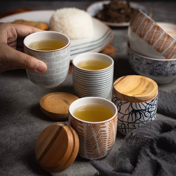 CARRAMICA GELAS KERAMIK OCHA FLOCO WEDDING GIFT SET