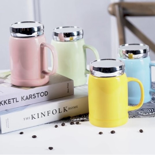 MUG GELAS THERMOS KERAMIK 500ML