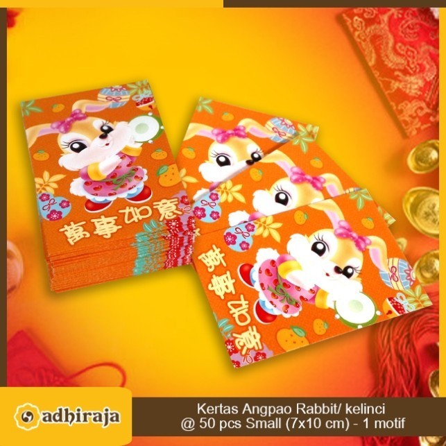 

Angpao Angpau Amplop Imlek 2023 Rabbit / Kelinci Small 50Pcs Model 8