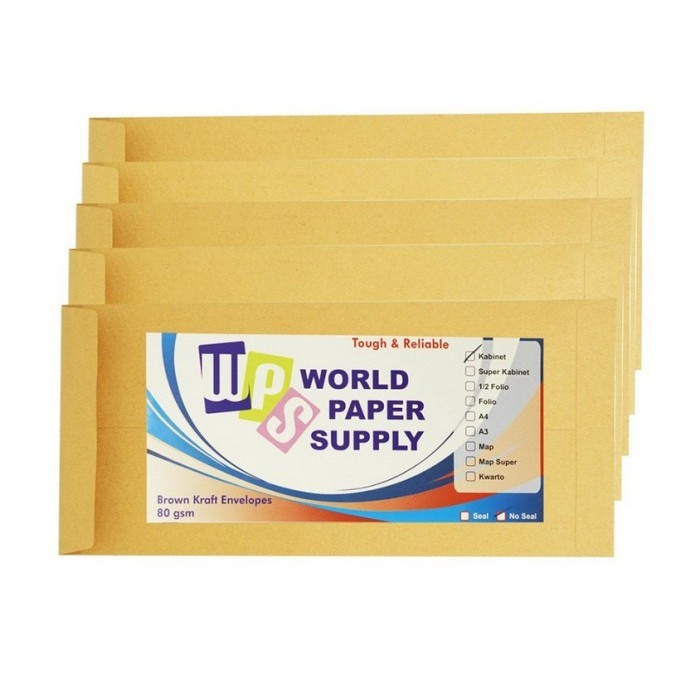 

Amplop Wps Ukuran 11 X 24 Cm Isi 100 Lembar
