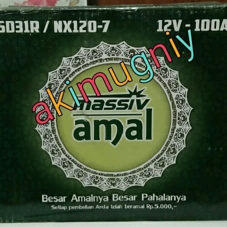 [Ori] Aki Massiv Amal 95D31R Nx120-7 N70Z 12V 100Ah Gs Yuasa Isuzu Elf Terbatas