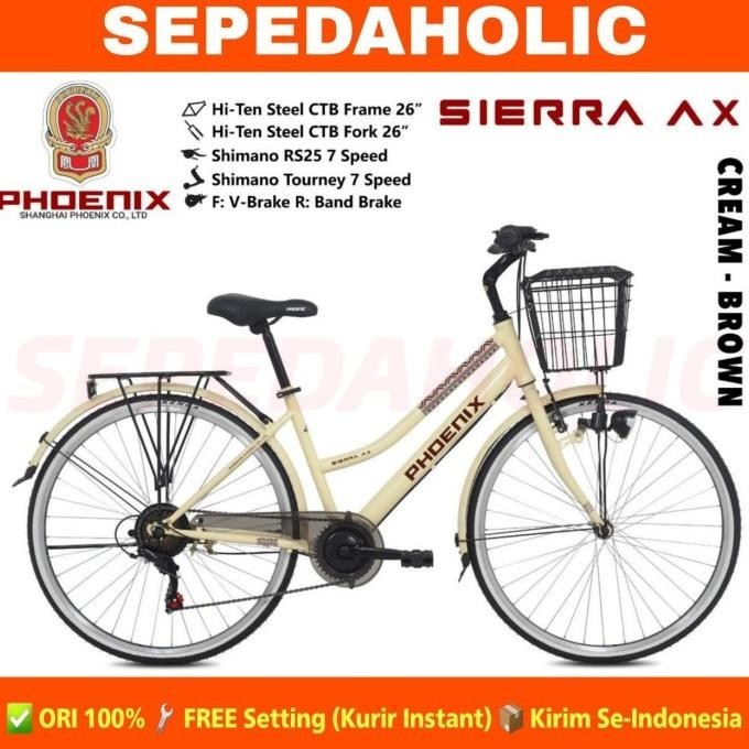 Sepeda Keranjang Dewasa PHOENIX SIERRA AX Ukuran 26 Inch 7 Speed