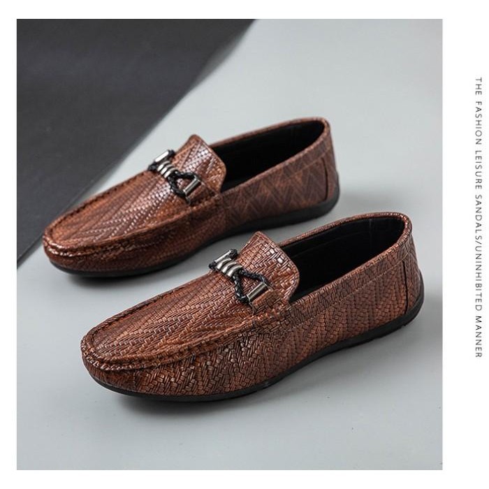 BISA COD - SEPATU LOAFERS SLIP ON PRIA KULIT MR DARWIS MR006