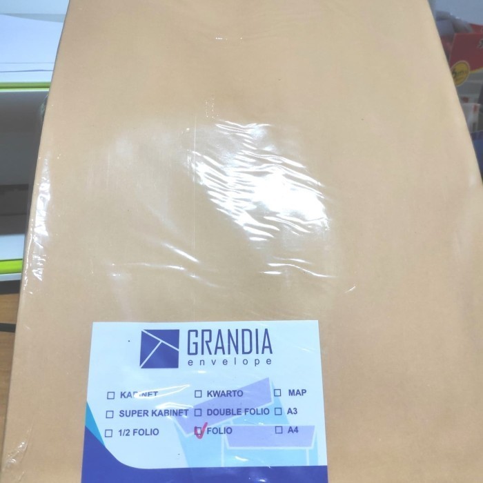 

Amplop Cokelat Folio Grandia 100Pcs