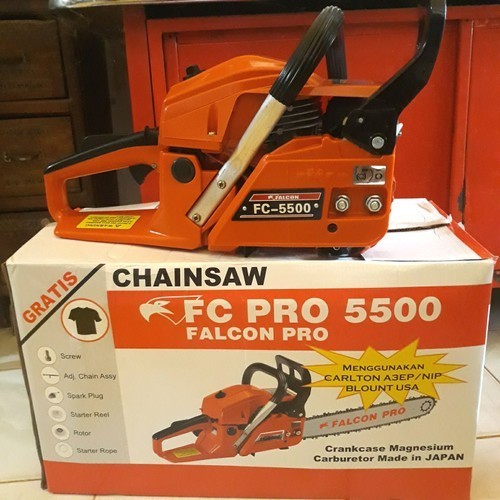 Mesin Gergaji Kayu Chainsaw 22 Inch 2Tak Falcon Pro 5500