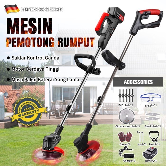Terbaru Mesin Potong Rumput 36V/48V Mesin Pemotong Rumput Mesin Rumput Baterai Promo Terlaris