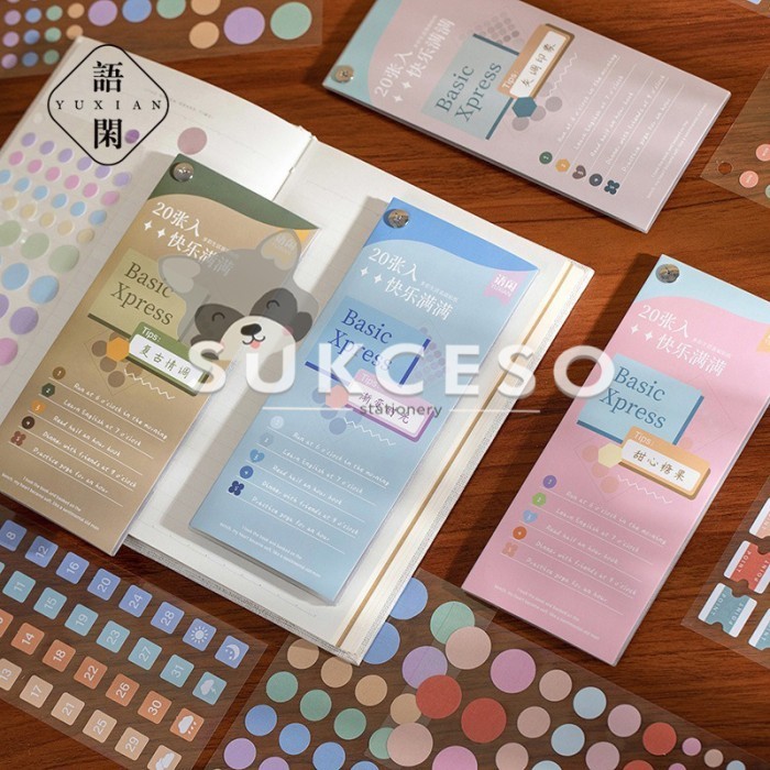 

Basic Express Colorful Label Stickers / Stiker Label Tempel Motif Lucu