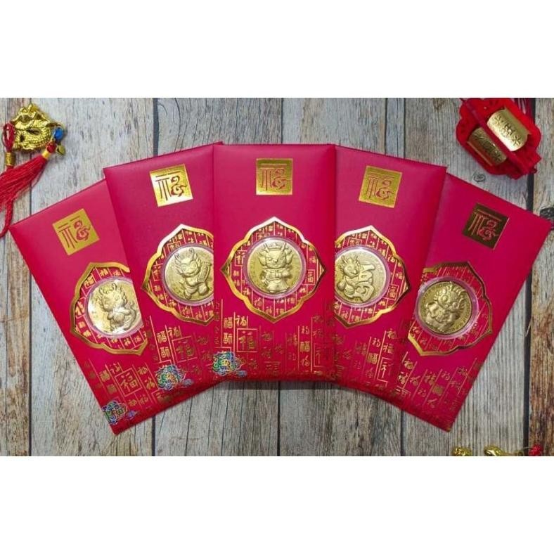 

TIO Angpao Gold Angpao Emas 24k Shio Naga Dragon 2024 Imlek au999 BERSERTIFIKAT TERLARIS
