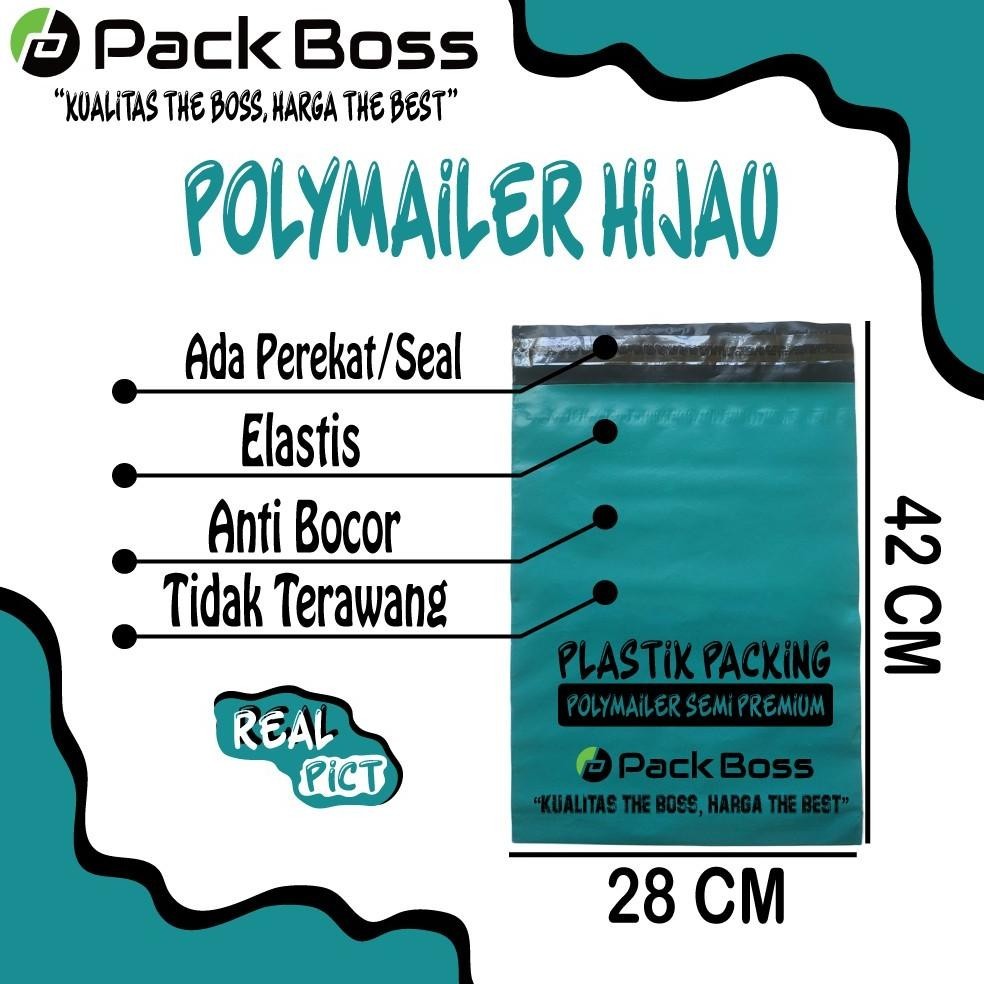 

TIO POLYMAILER HIJAU MATTE DOFF 28x42 (ISI +/- 100) TERMURAH PLASTIK PACKING ONLINE SHOP TERLARIS