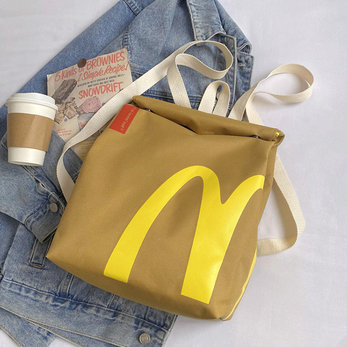 [BEAUTY LR COLLECTION] Tas McDonald's Ransel Motif Mcd Tas Bentuk Paper Bag Backpack Viral Anti Air