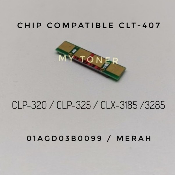 Chip Toner Clt407 Clt-407 Clp320 325 Clx3185 Clx3285 Clp-325 Magenta Best