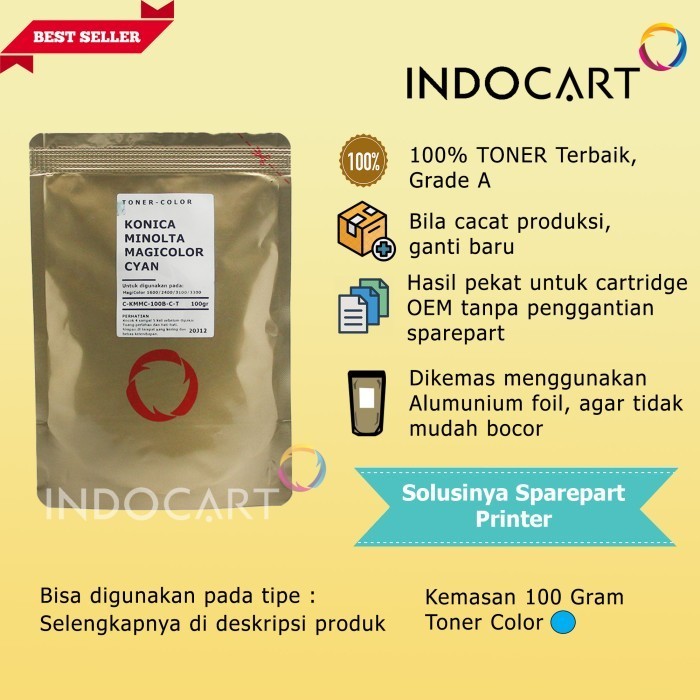 

Serbuk Toner Warna Jepang-Konica Minolta Magicolor 1600-2400-100Gr Best