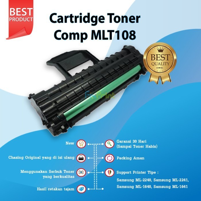 Cartridge Toner Compatible Mlt-D108S 108S Samsung Ml-1640 2240 Ml2240 Best
