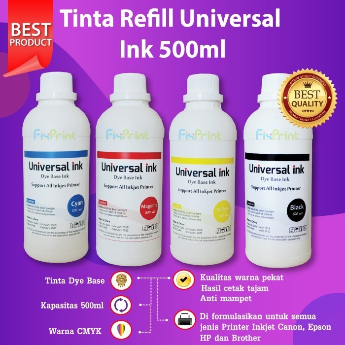 Tinta Epson 1 Liter Refill Dye Base Printer L120 L360 L565 L3110 L1110 Best