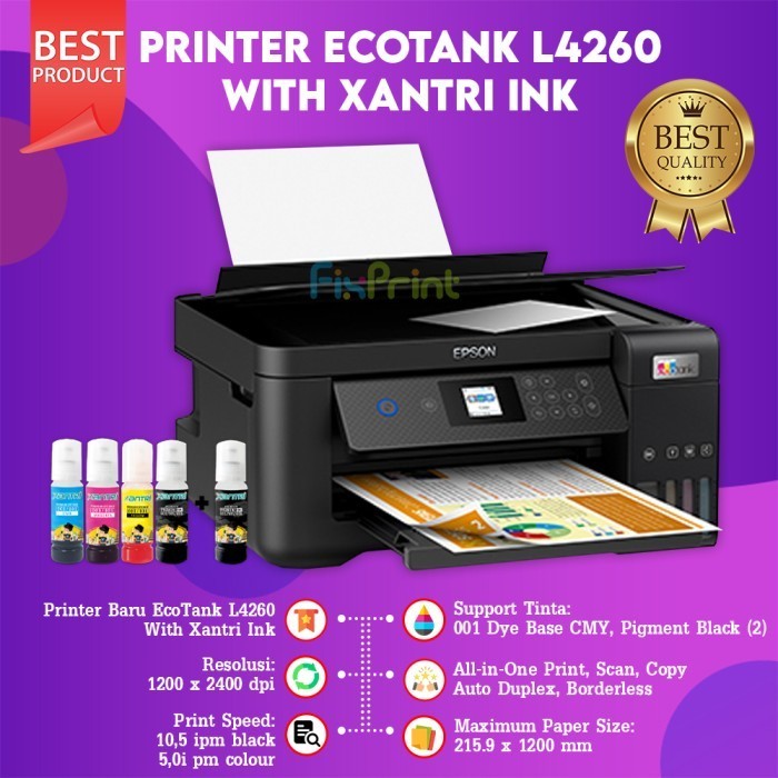 Printer Epson L4150 L4260 Print Scan Copy Wifi Direct Garansi Resmi Best