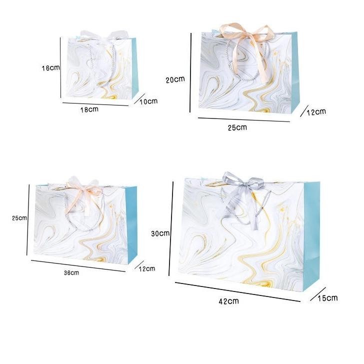 

TRY PB079 - PAPER BAG MARBLE JUMBO MOTIF MARMER + PITA PREMIUM TAS HAMPERS KADO GIFT KANTONG GOODIE TERLARIS