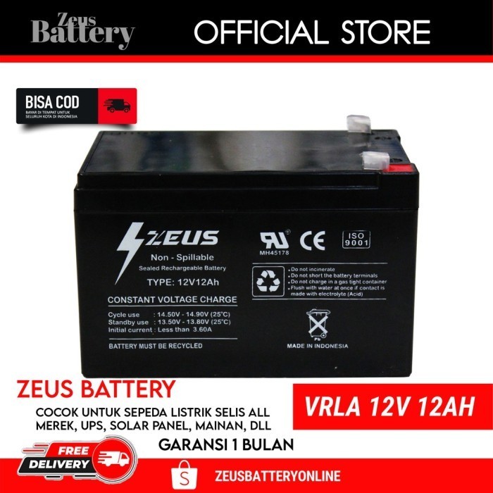 Terbaru Aki Sepeda Listrik United X Jarvis 12V 12 Ah Tn Vrla Promo Terlaris