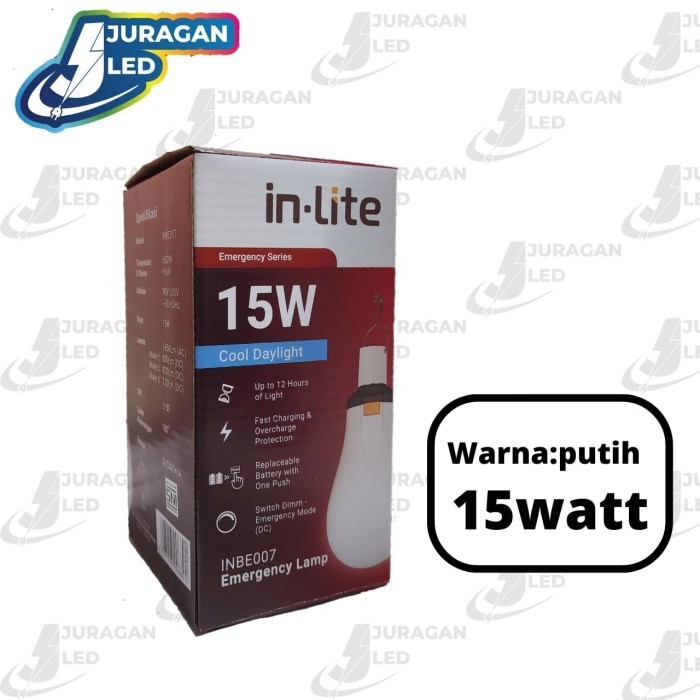 Lampu Emergency In-Lite/ Lampu Darurat In Lite 15Watt Batrai