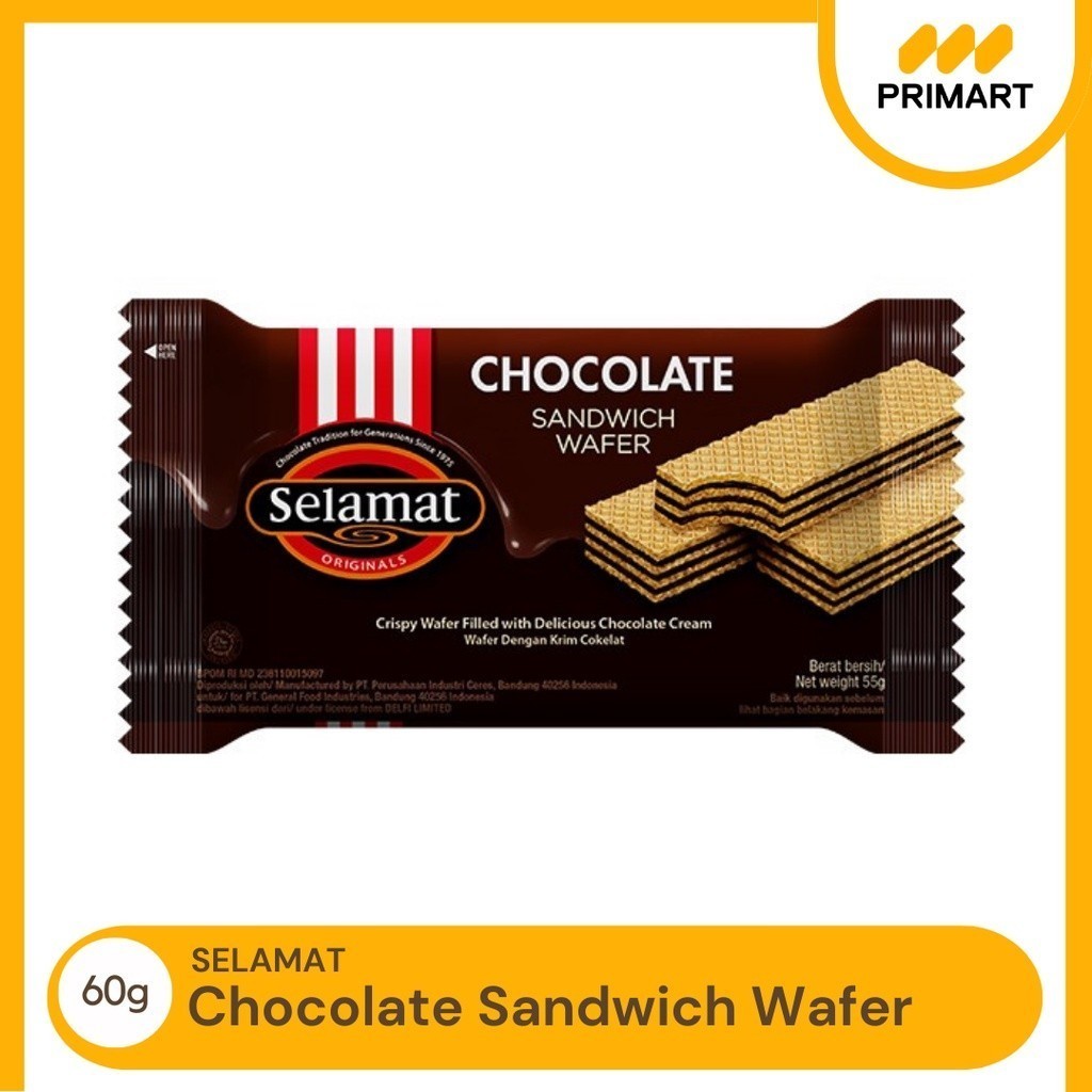 

Selamat Chocolate Wafer Cokelat 45g