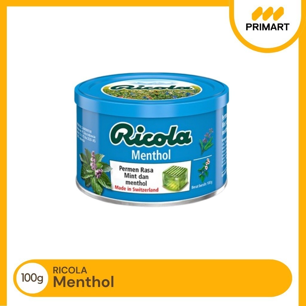 

Ricola Menthol 100 gr Permen Pelega Tenggorokan