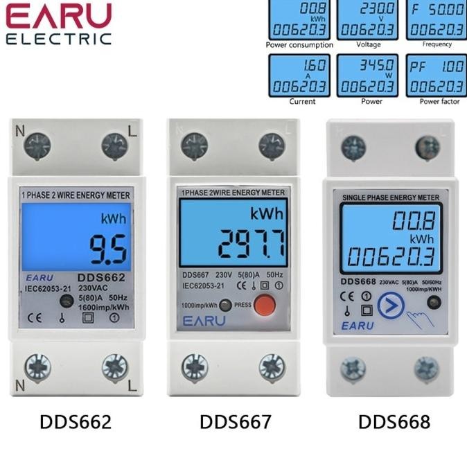 TERBARU - KWH Meter Digital 1 Phase Pengukur Pemakaian Listrik