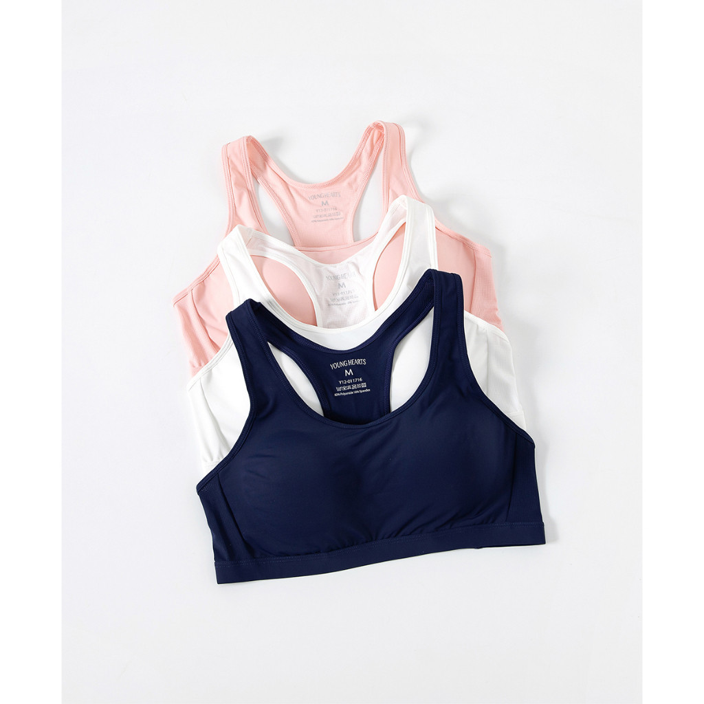 [NYAMAN DIGUNAKAN] FrBggs Young Hearts Bra Comfy Athleisure Girl, Racer Y12-011716