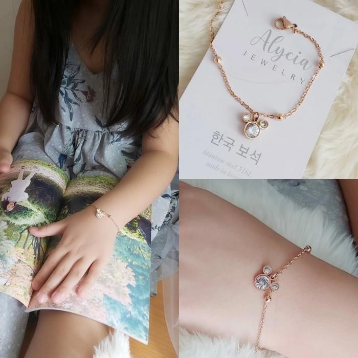 BISA COD - GELANG TANGAN ALYCIA GELANG TANGAN ANAK TITANIUM