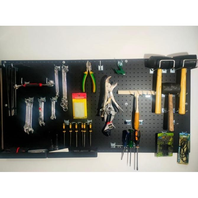 Pegboard Besi Tools+Hook | Tools Board Organizer | Tools Hanging Board