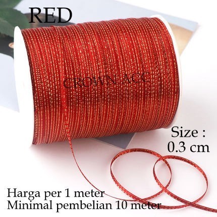 

Tali Kado 0.3 cm / Pita Kado Ulang Tahun Natal Imlek Hadiah