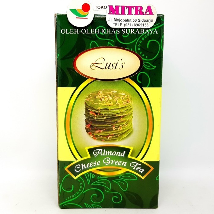 

$$$$] LUSI'S ALMOND CHEESE GREEN TEA 150gr OLEH KHAS ASLI SURABAYA PREMIUM