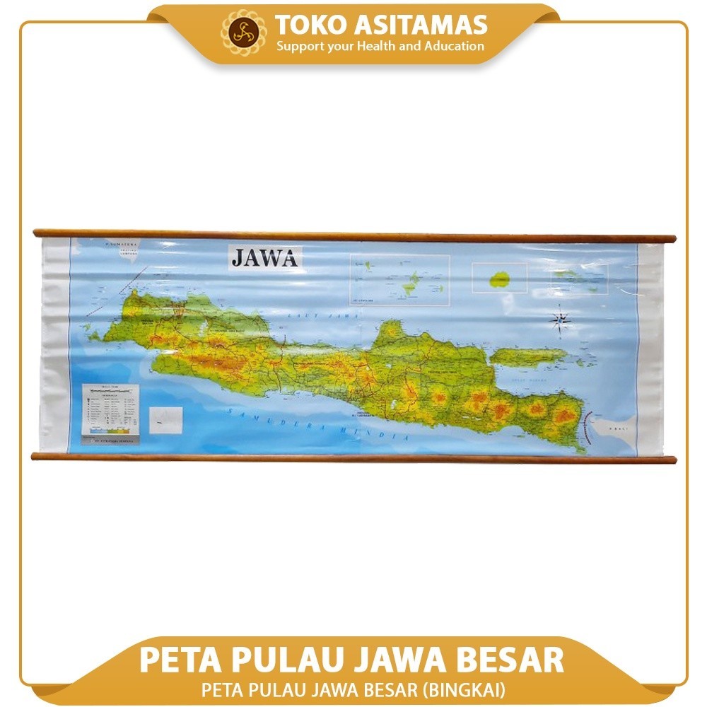 

Peta Pulau Jawa Besar (Bingkai) Pajangan Alat Peraga Sekolah Geografi Ips