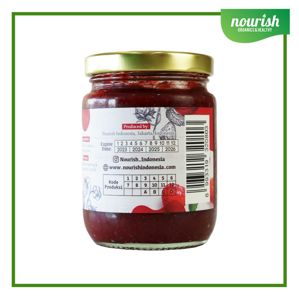 

Strawberry Jam Vegan (Selai Strawberry) Rendah Kal, Tanpa Gula Pasir 225Gr