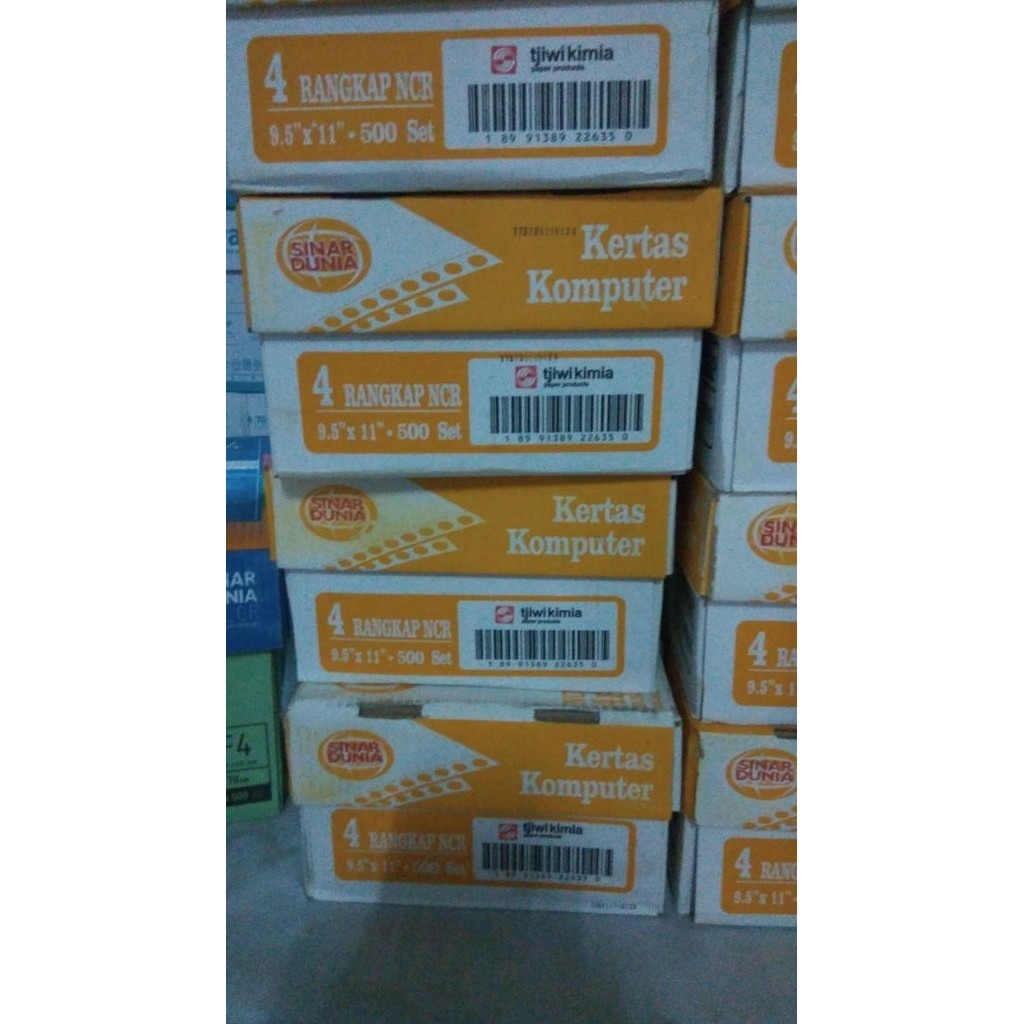 

Continous Form 9.5" x 11" 4 Rangkap ( K4 Warna) Full Sinar Dunia atk