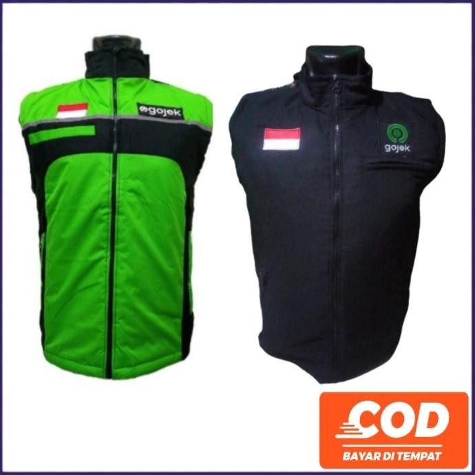 Rompi Gojek Logo Baru Warna Hitam Hijau