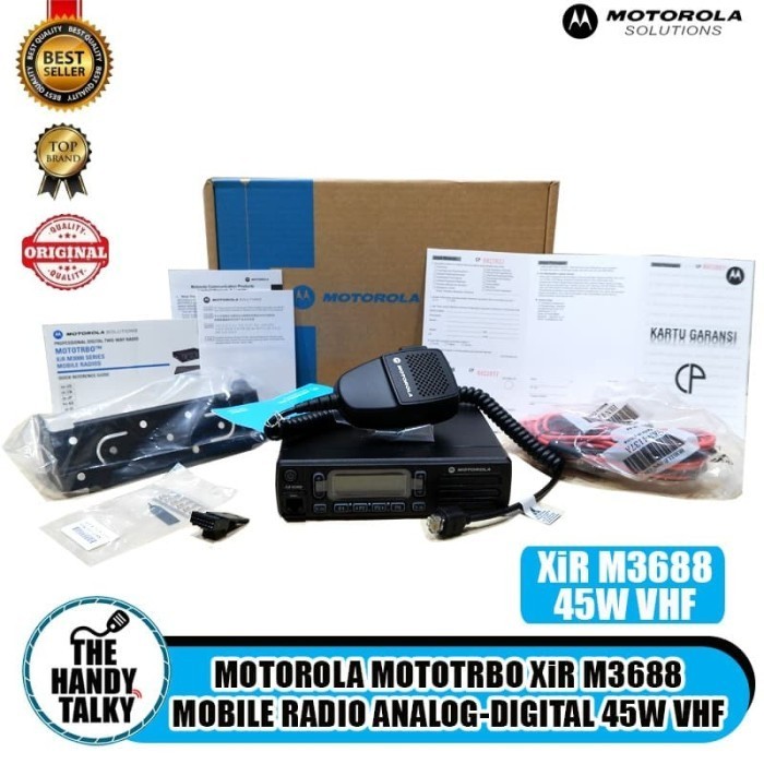 ready MOTOROLA MOTOTRBO XiR M3688 MOBILE RADIO ANALOG-DIGITAL 45W VHF