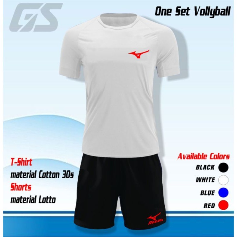 setelan volly jersey dan celana pendek polos premium M sampai XXL
