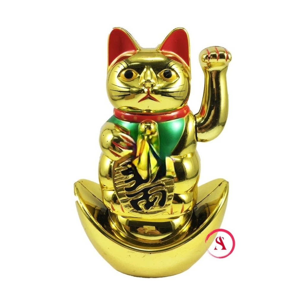 populer] Kucing Hoki Yuanbao Baterai Ukuran 21CM Kucing Keberuntungan