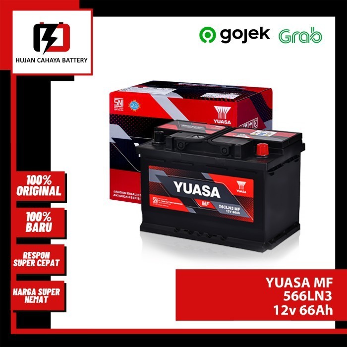 Aki Mobil Yuasa Mf Din566Ln3 / 566Ln3 /566Ln3 - Aki Innova Reborn 2020 Gratis Ongkir