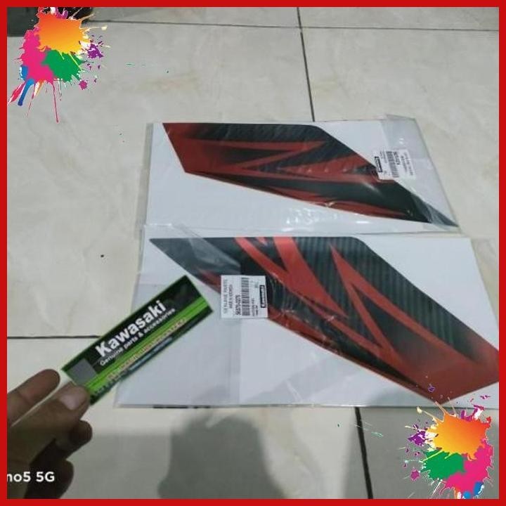 STRIPING STIKER TANGKI NINJA SS ORANGE 2015 ORIGINAL KAWASAKI [RGL]